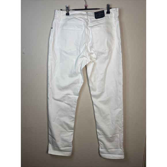 NWT BANANA REPUBLIC-Womens Girlfriend Low Rise Rolled Cuff White Denim 30/10-BX8 - Picture 2 of 3